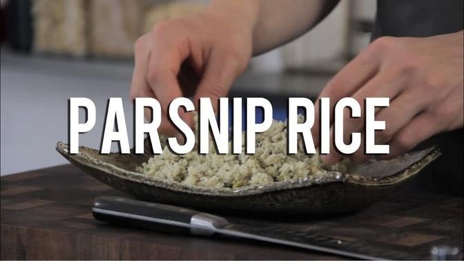 Raw food parsnip "rice" recipe