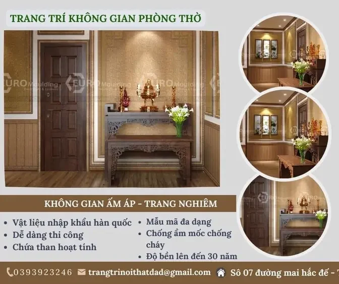 Không Gian Phòng Thờ Trang Nghiêm Thanh Tịnh