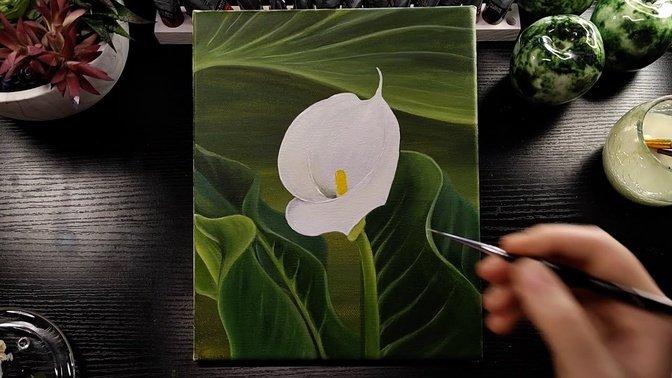 Beautiful Calla Lily Flower painting♥︎