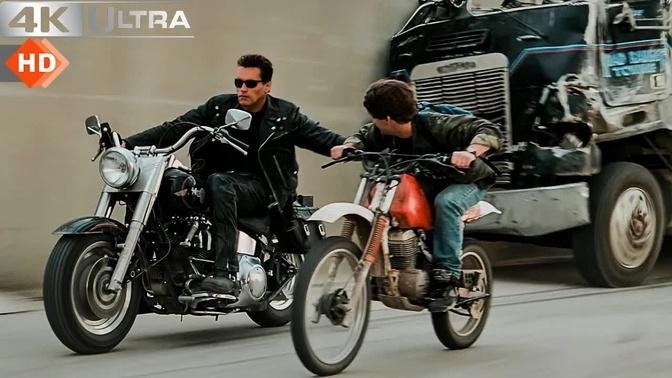Terminator 2 : Judgment Day - Truck Chase Scene 4k