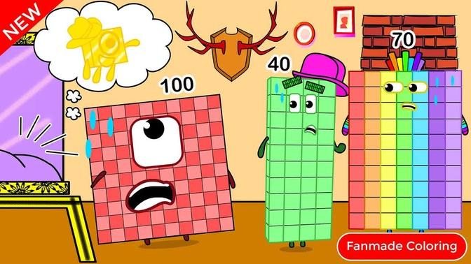 Who Stole Numberblocks 100's Statue? Numberblocks Fanmade Coloring Story