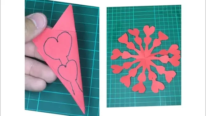 Paper Heart Fold heart - very easy way - how to make a paper heart - folding @SciABchannel