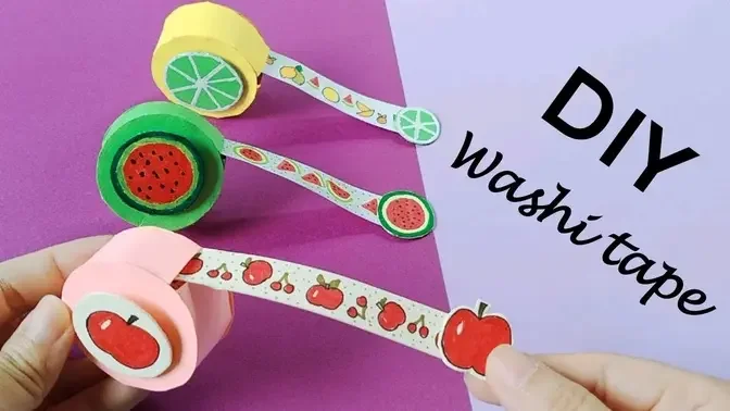 DIY washi tape | How to make paper washi tape | Making washi tape | Homemade