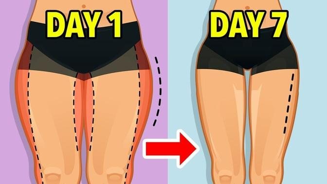 How To Lose THIGH FAT in 1 Week Workout