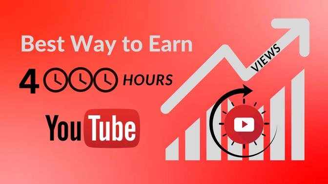  Best Way to Earn 4000 hours YouTube Views (3 Simple Actions)