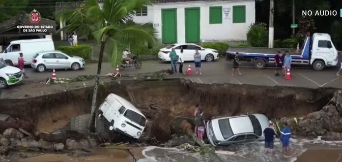 Dozens killed after unprecedented extreme weather strikes southeast Brazil