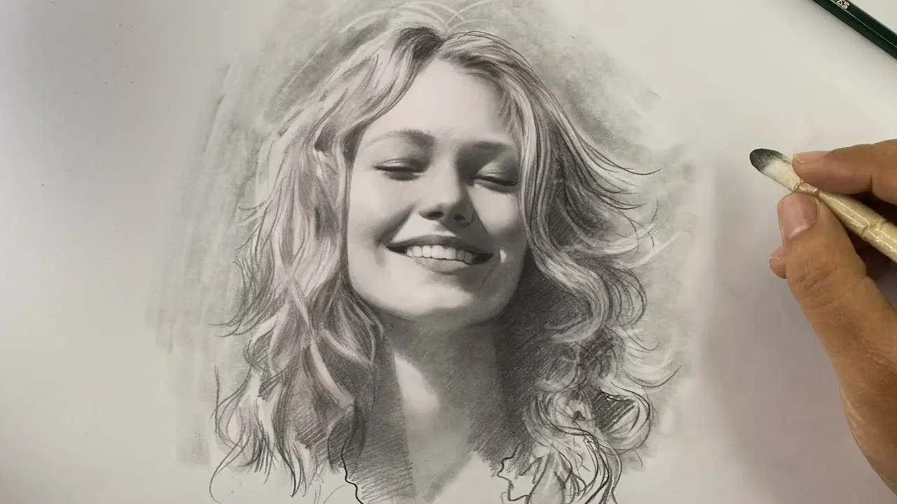 Step by Step to Drawing Realistic Portrait of a Girl in Graphite