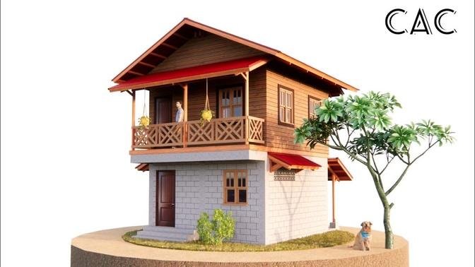 Simple Tropical Farmhouse | 5x5m | 2 Bedroom