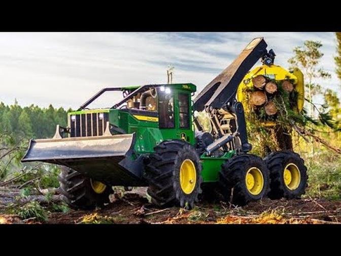 Awesome Machine! Tree Logging - Process of harvesting trees #4
