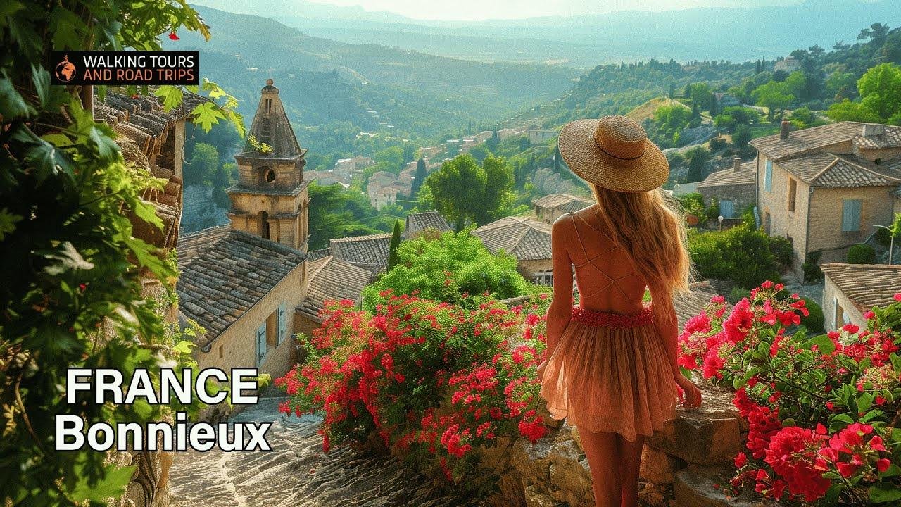 Beautiful French Villages - Bonnieux France - Village Tour in 4k video