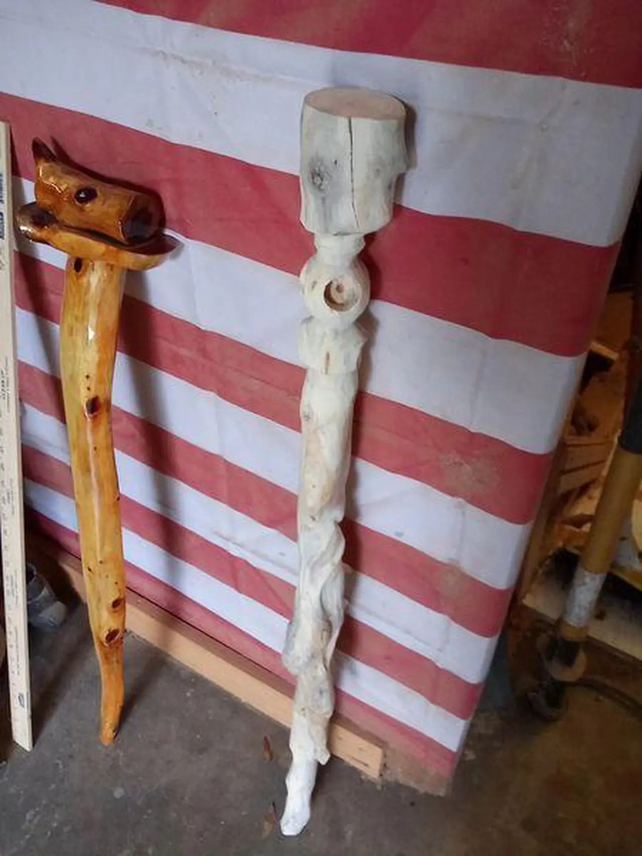 Canes in the process of being made. (Courtesy of <a href="https://www.facebook.com/Veterancanes/">Free Canes For Veterans</a>)