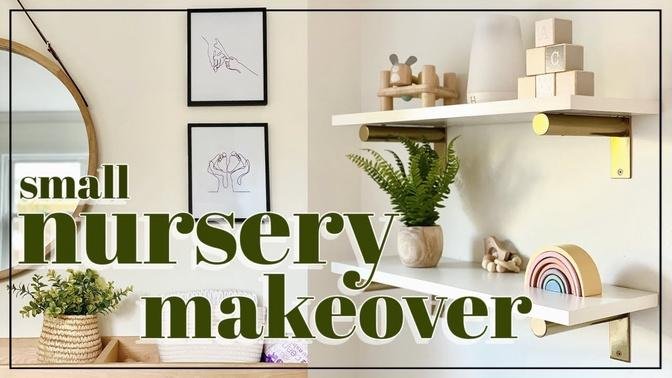 SMALL NURSERY MAKEOVER 2021 / COMPLETE TRANSFORMATION / MODERN DECORATING IDEAS / SMALL KIDS BEDROOM