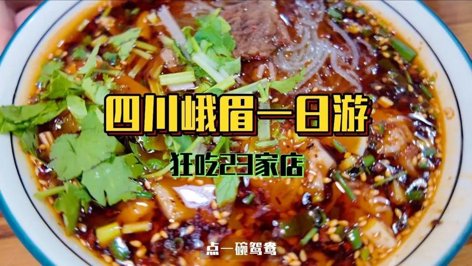 四川峨眉一日游！24小时狂吃23家店是什么体验！