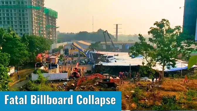 Over Dozen Killed After Billboard Collapses in Mumbai