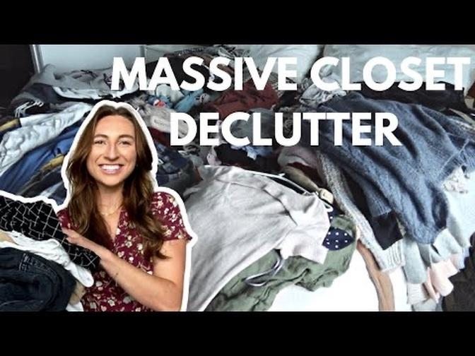 Big Closet Declutter (115 items to 65) BECOMING A MINIMALIST