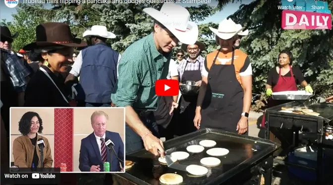 Video of Justin Trudeau’s Left Hand Making Strange Movements At Calgary Stampede, Goes Viral