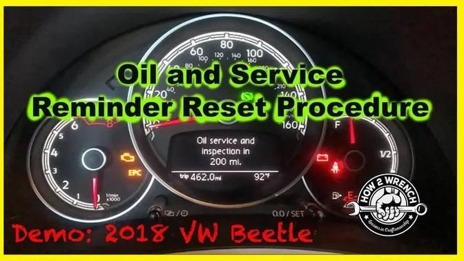 How to reset oil and inspection reminders lights on VW Volkswagen