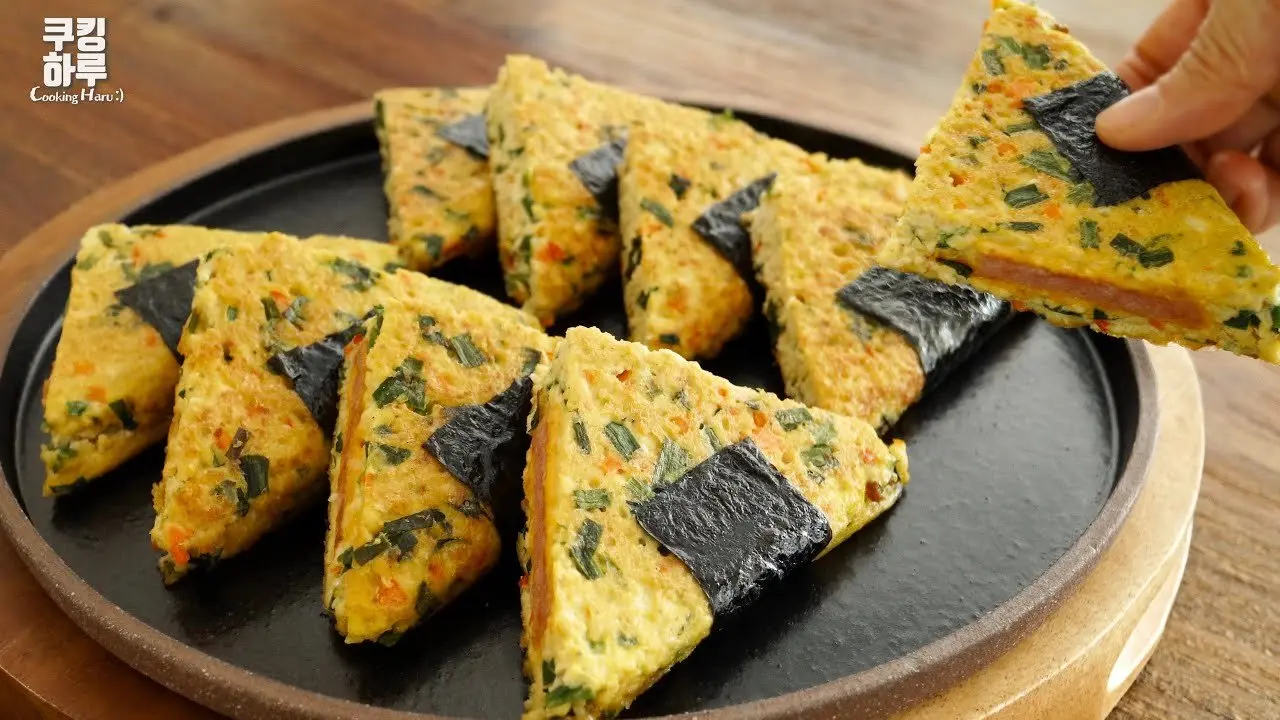 삼각 김밥은 이렇게 만들어 보세요! 밥 없이 만드는 맛있는 삼각 김밥!!