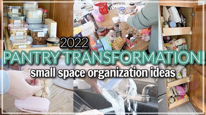 SMALL PANTRY EXTREME DECLUTTER & ORGANIZE WITH ME 2022 /  KONMARI CLEAN DECLUTTERING & ORGANIZING