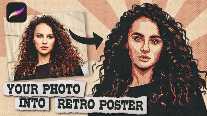How To Turn Your Photo Into RETRO POSTER in Procreate | Step-by-Step Tutorial