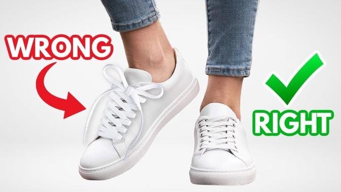 10 Ways You’re Wearing Shoes WRONG! *how to fix*