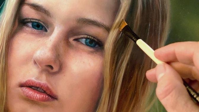 REALISTIC OIL PAINTING PORTRAIT -- 3 Years Later -- FRAGILE 2021 by Isabelle Richard.