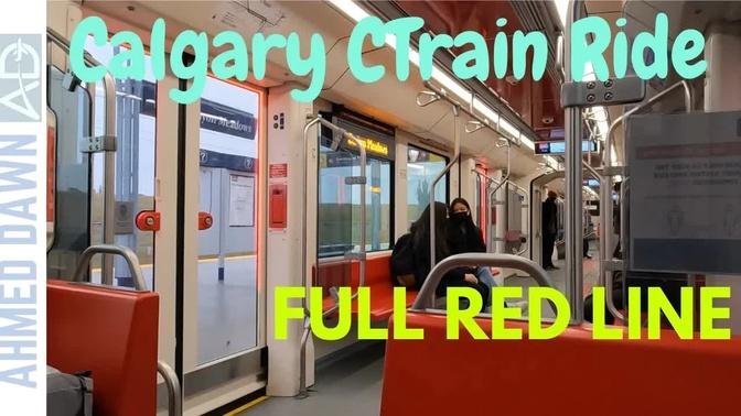 Calgary CTrain Ride Red Line | Calgary's Light Rail System CTrain Ride From Tuscany to Somerset