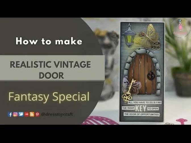 How to create Realistic Vintage Door with Flying Keys?