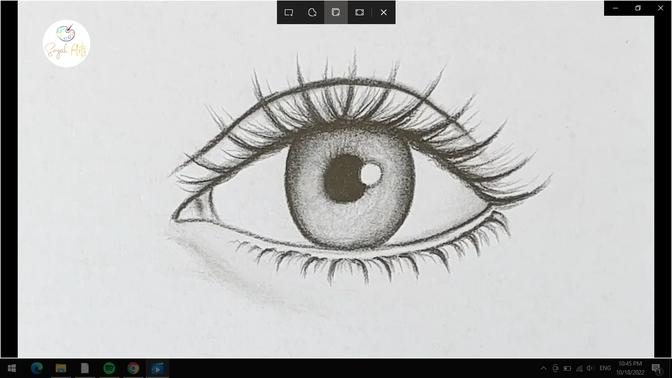 Eye drawing tutorial for beginners ||
