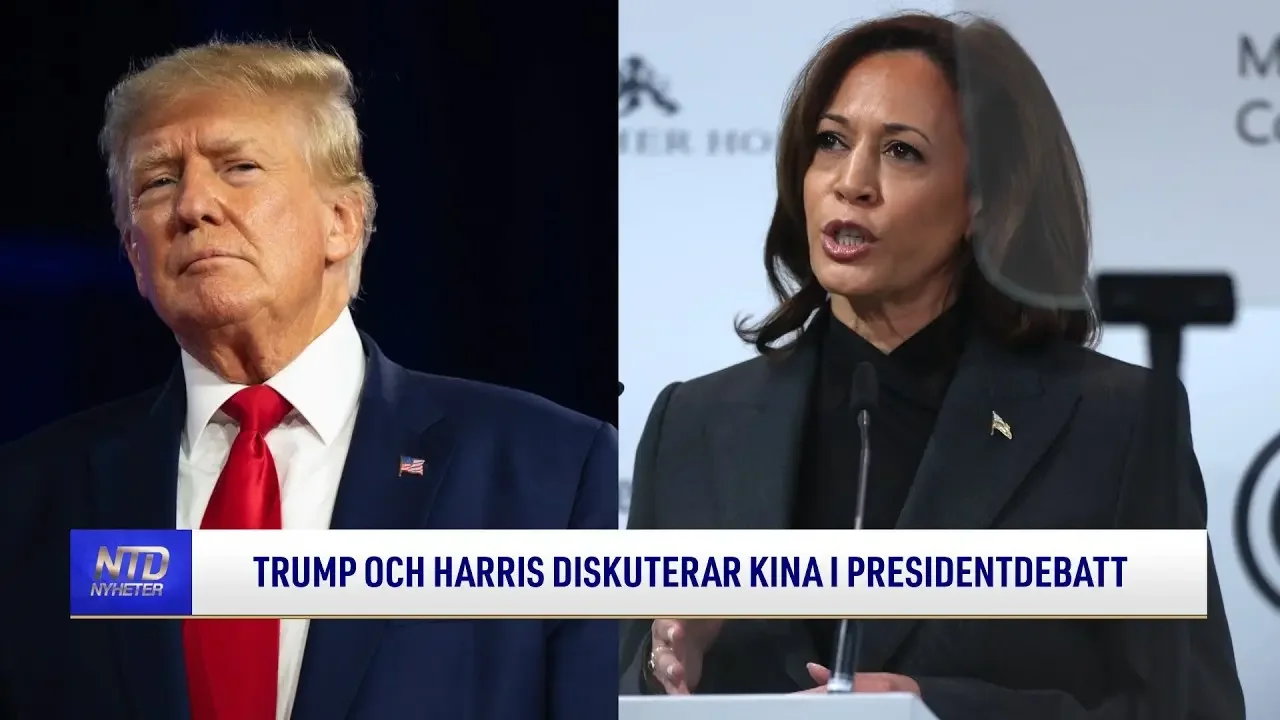 Trump och Harris diskuterar Kina i presidentdebatt