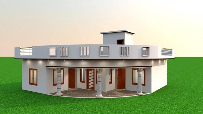 Corner House Design In 3d East Facing Corner Plot Design