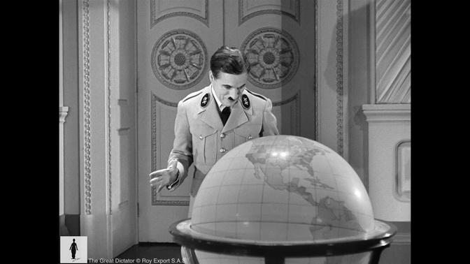 Charlie Chaplin - The Great Dictator - Barber Shop Scene (brahms 