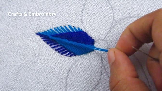 Hand Embroidery, Modern Flower Embroidery, Easy Flower Design