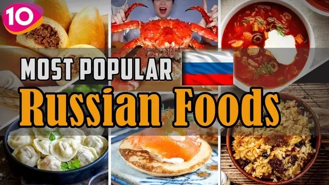 Top 10 Popular Russian Foods __ Russian Traditional Street Foods __
