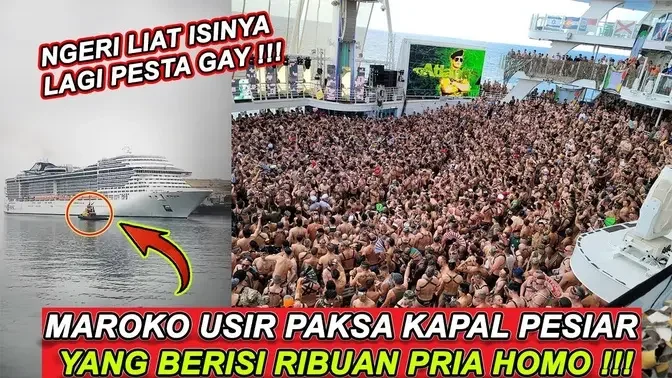 KAPAL PESIAR BERISI RIBUAN L9BT DI USIR MAROKO !!!