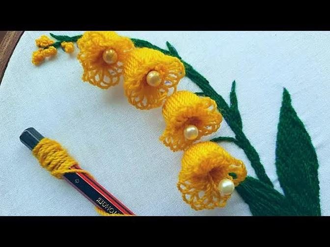 hand embroidery| hand craft| kadhai design| 🌼 flower design |