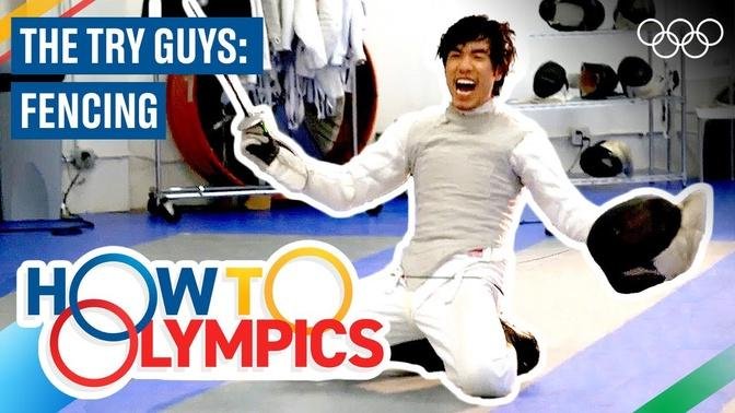 How Olympic Fencing Works ft. The Try Guys.