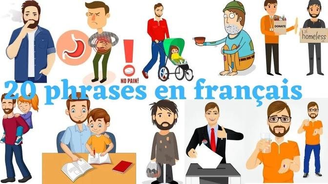 phrases pour apprendre facilement le français. Apprendre à exprimer  et parler en français.