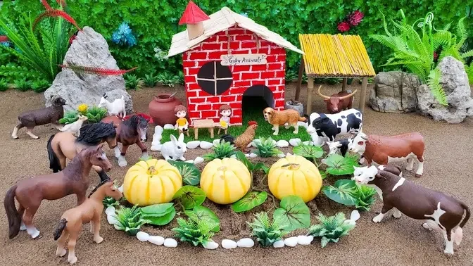 DIY how to make mini Halloween Cattle Farm - Cows, Horse Farm - House of  Animals