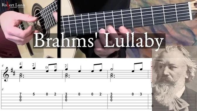 BRAHMS' LULLABY - (Wiegenlied) - Johannes Brahms - Full Tutorial With ...