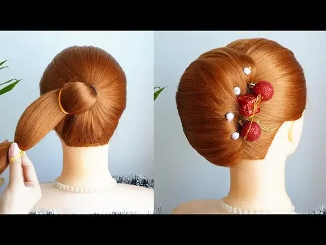 Big French Bun Hairstyle With New Tricks – New Latest Hairstyle For Ladies
