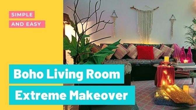 Boho Living Room Makeover  | home decorating ideas | living room decorating ideas | Room decorating