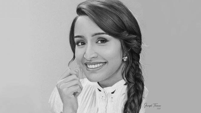 Drawing Shraddha Kapoor | Realistic Pencil Drawing Timelapse