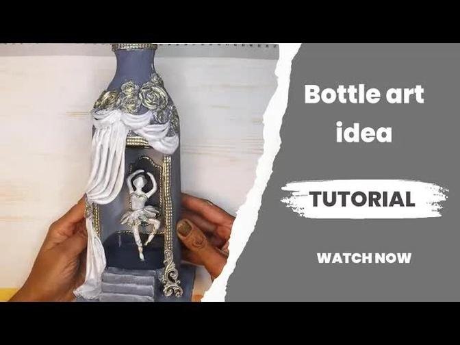 Bottle art/Wine bottle craft/bottle decoration/art and craft/art/Bottle Craft/CreativeCat