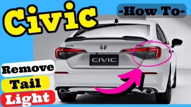 Honda Civic -- How to Remove Tail Light 2022 2023
