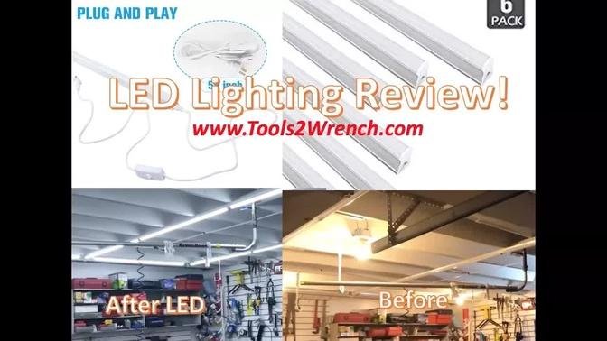 LED Shop Light VS. Fluorescent Brighten up that garage and save energy costs! Plug and play!