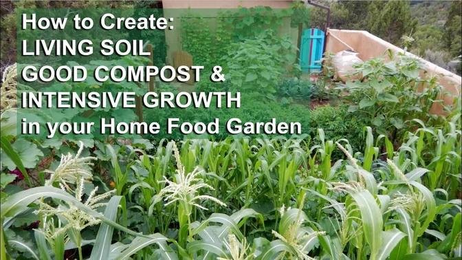 Create Living Soil, Good Compost, & Intensive Growth in your home garden.