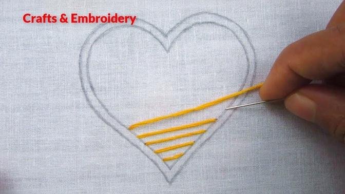 Hand Embroidery, Easy hand embroidery, Love embroidery