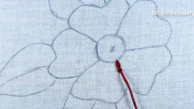 Modern Hand Embroidery New Fantasy Flower Design Beautiful Flower Embroidery Needle Work Tutorial