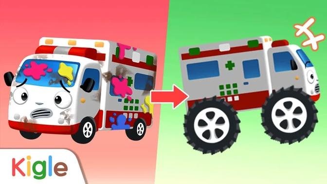Tayo Bus Kecil | Ambulans Reparasi Truk Monster | Tayo the little bus | Kigle TV Indonesia